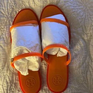 Tory Burch orange jelly sandals - Size 8